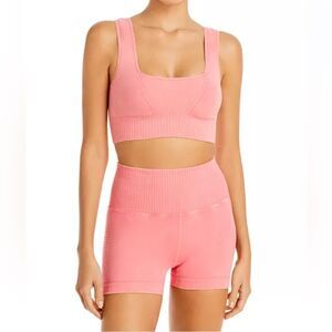 NWOT Free People Movement Good Karma Coral Shorts XS/S